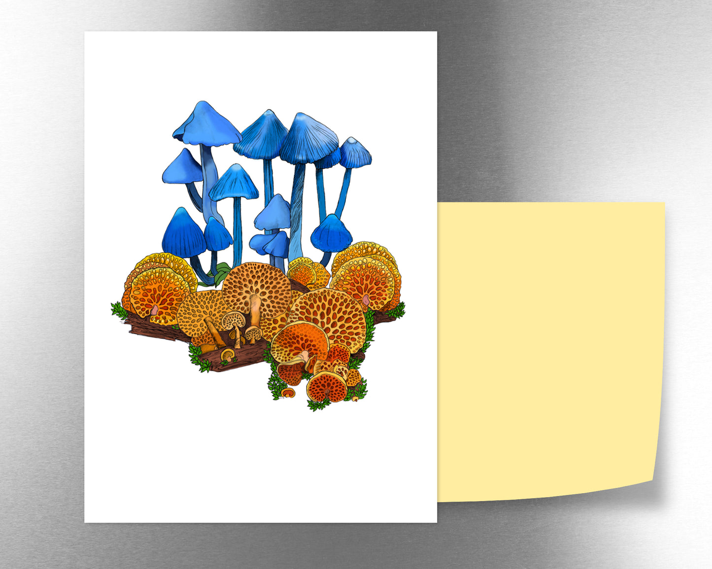 Blue Mushroom Magnet