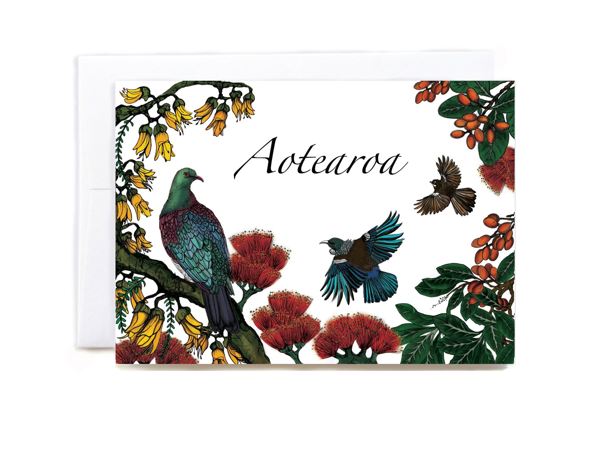 Aotearoa greeting card - tuiornottui.com