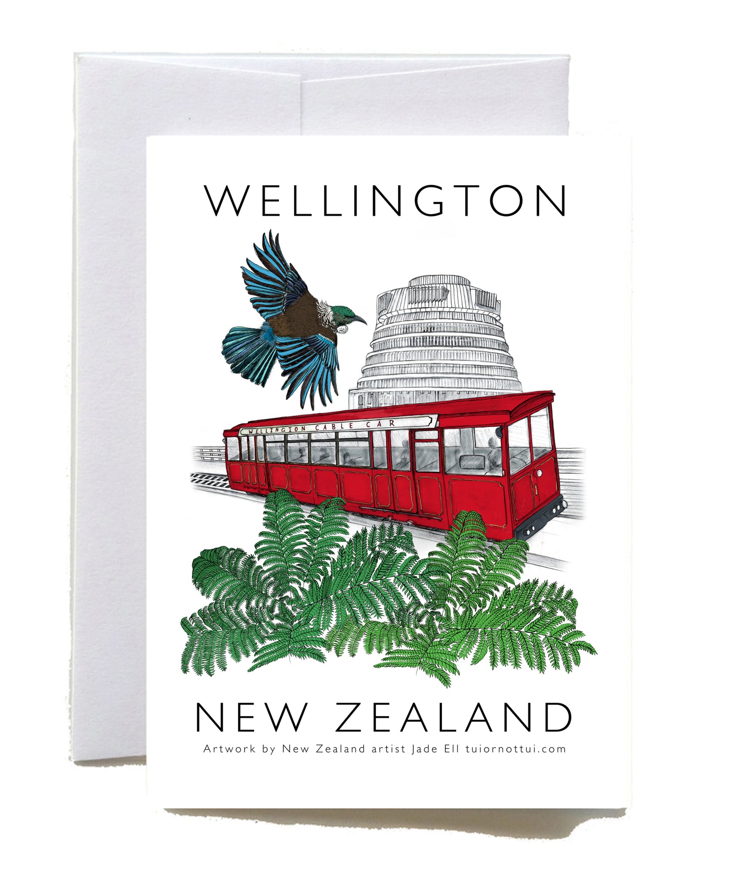 Wellington New Zealand greeting card