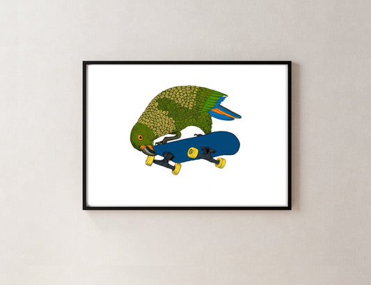 Kea Tweak – NZ Alpine Parrot Giclée Art Print - tuiornottui.com