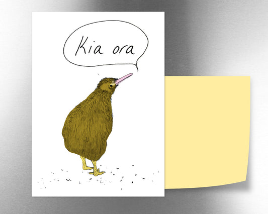 Kia Ora Kiwi magnet - tuiornottui.com