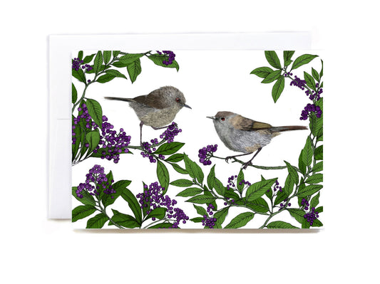 New Zealand Riroriro greeting card - tuiornottui.com