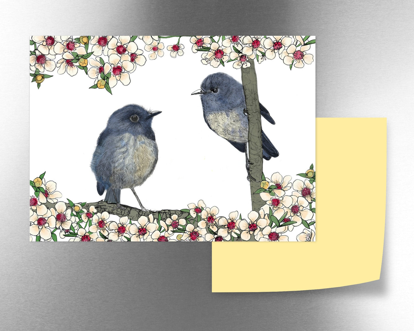 NZ Robin & Mānuka magnet - tuiornottui.com