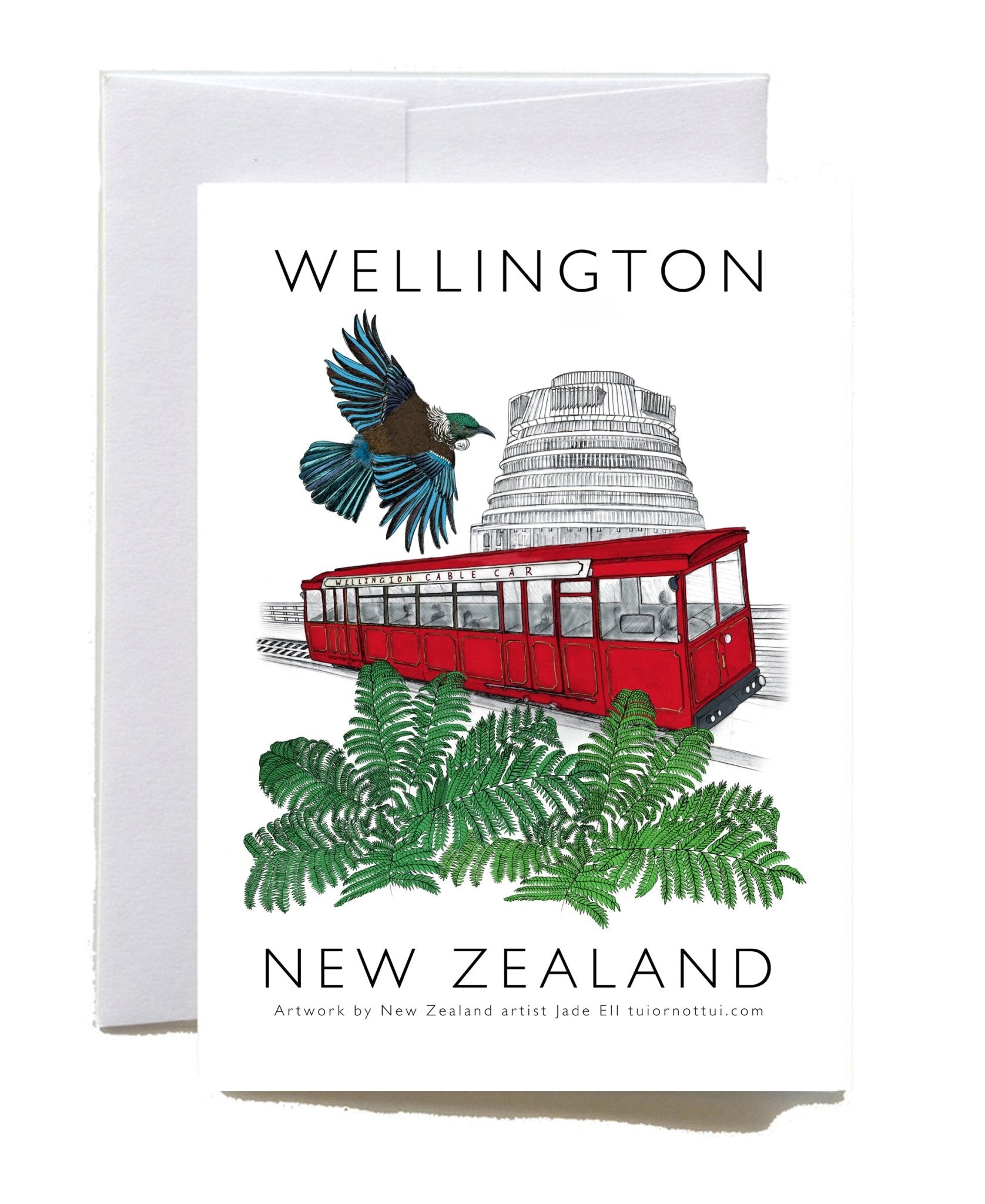 Wellington New Zealand greeting card - tuiornottui.com